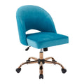 Osp Home Furnishings Lula Office Chair With Rose Gold Base