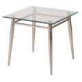 Osp Home Furnishings Mid Century Brooklyn Square Top Glass End Table