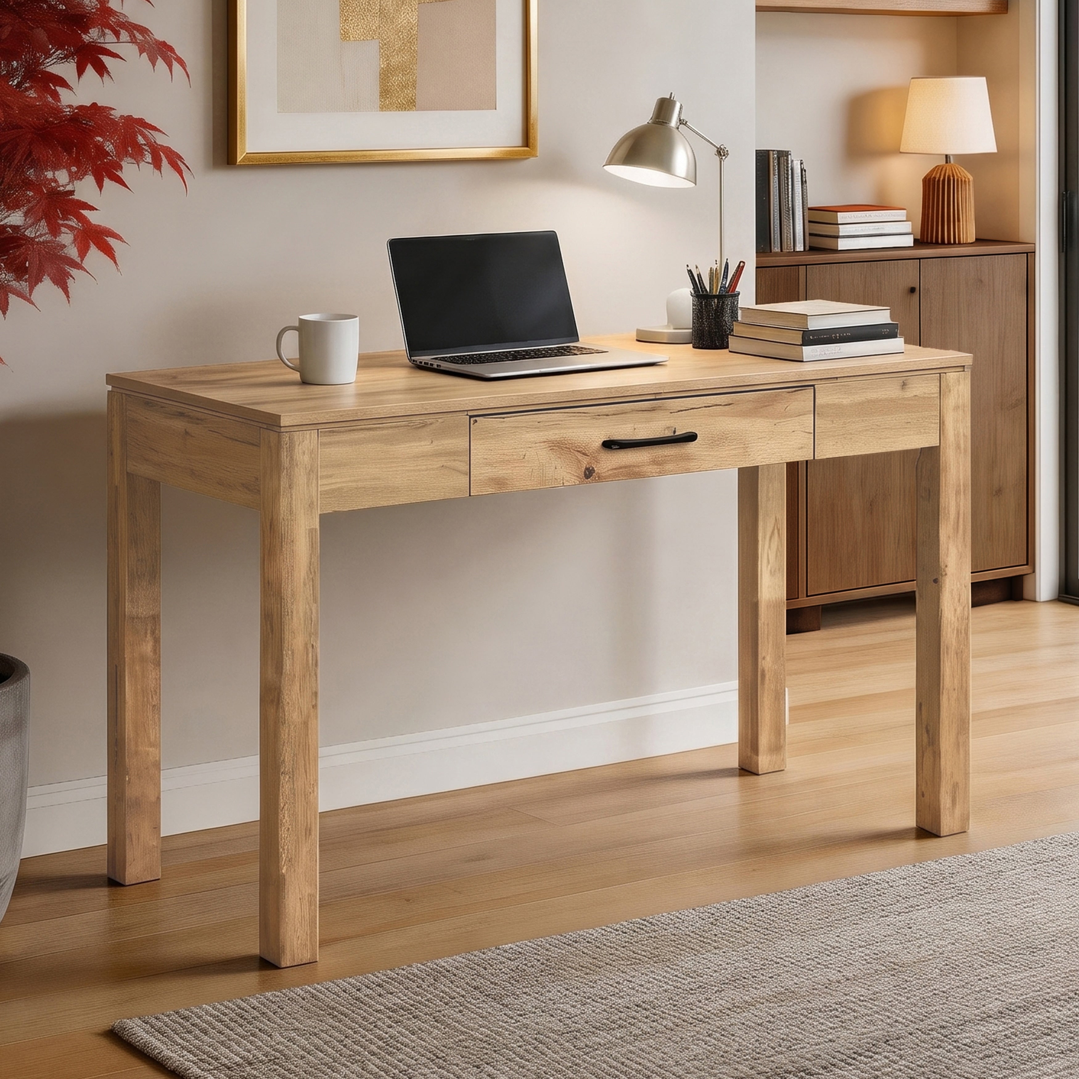 Avelon 48 Rectangular 1 Drawer Writing Desk With Built In Outlet