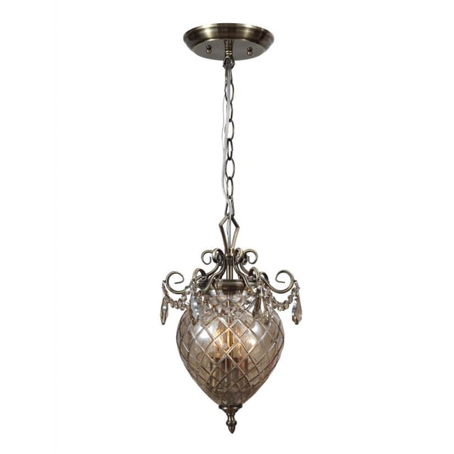 Avery 2 Light Antique Brass Pendant
