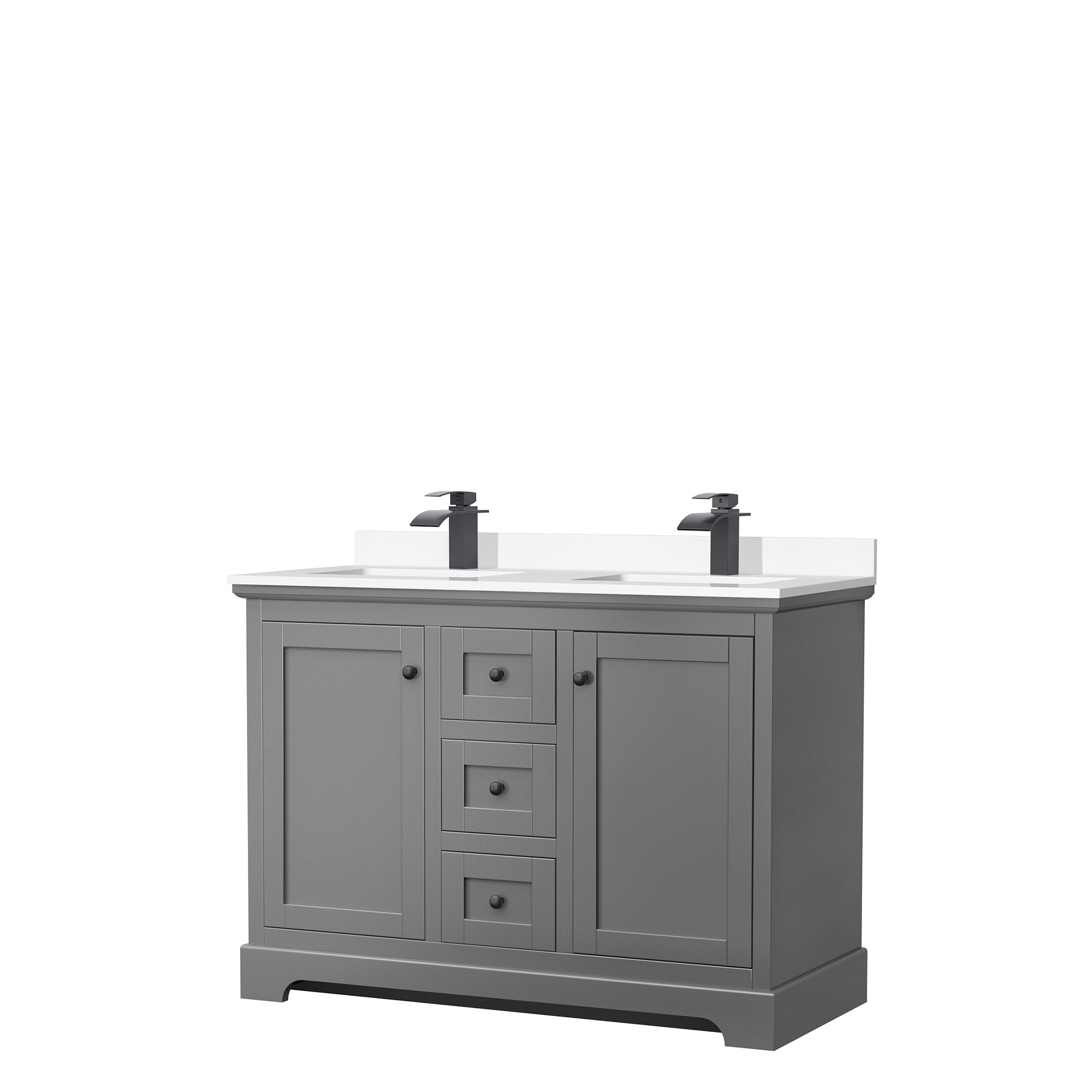 Avery 48 Inch Double Vanity Cultured Marble Top