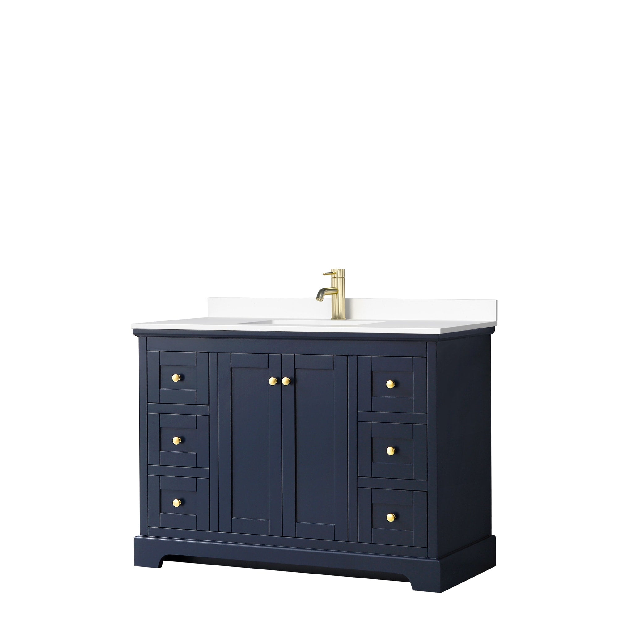 Avery 48 Inch Single Vanity Cultured Marble Top