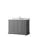 Avery 48 Inch Single Vanity Marble Top Oval Sink No Mirror