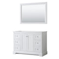 Avery 48 Inch Single Vanity No Top No Sink 46 Inch Mirror
