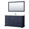 Avery 60 Inch Single Vanity Cultured Marble Top 58 Inch Mirror