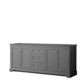 Avery 80 Inch Double Vanity No Top No Sinks No Mirror