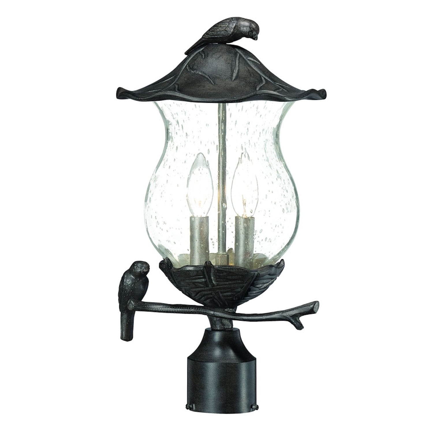 Acclaim Lighting Avian Collection Post Mount 2 Light Outdoor Black Coral Light Fixture