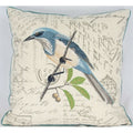 Avian Collection Feather Down Filled Decorative Pillow Sham Blue Bird 18 Inch By 18 Inch