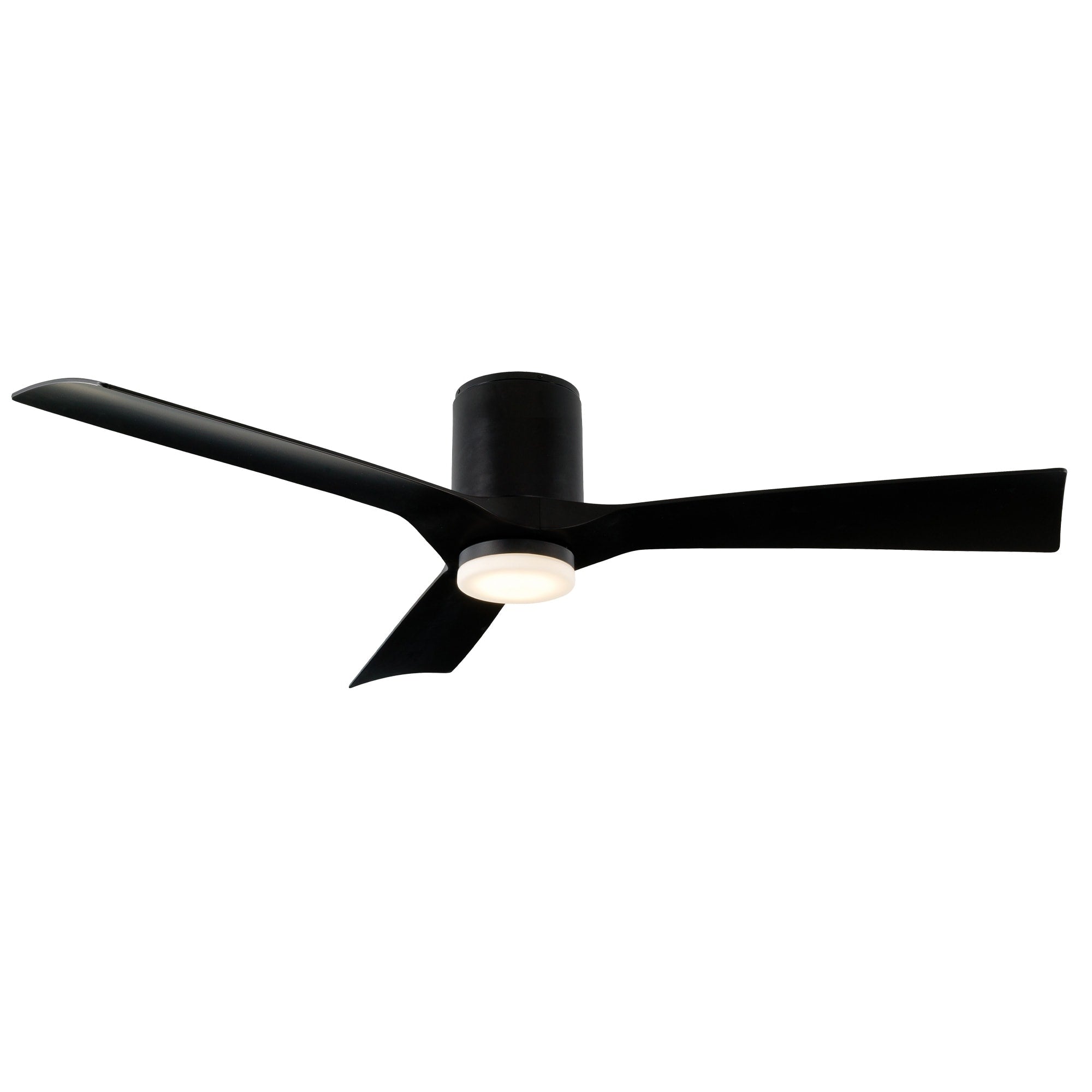 Aviator 54 Inch Three Blade Indoor Outdoor Smart Flush Mount Ceiling Fan With Six Speed Dc Motor.