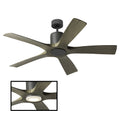 Aviator Indoor And Outdoor 5 Blade Smart Ceiling Fan 54In With Wall Control Light Kit Sold Separately