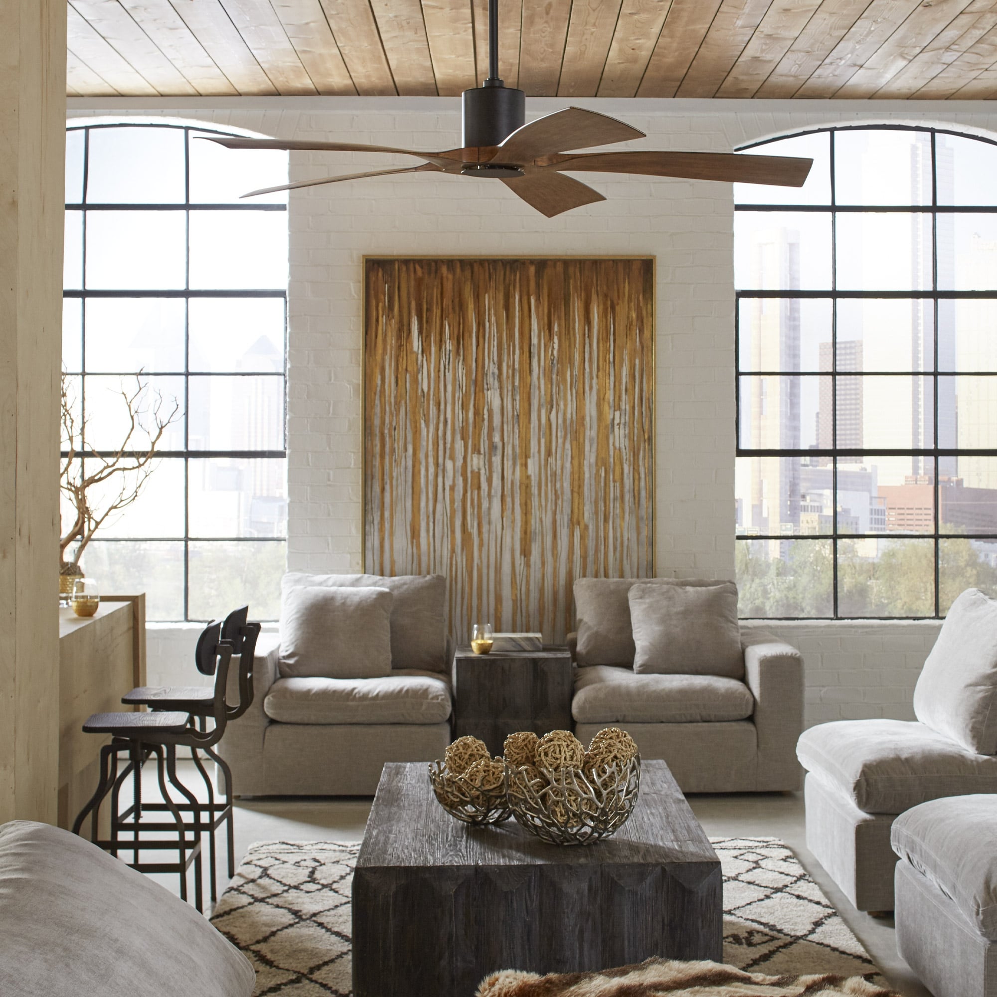 Aviator Indoor And Outdoor 5 Blade Smart Ceiling Fan 70In With Wall Control Light Kit Sold Separately