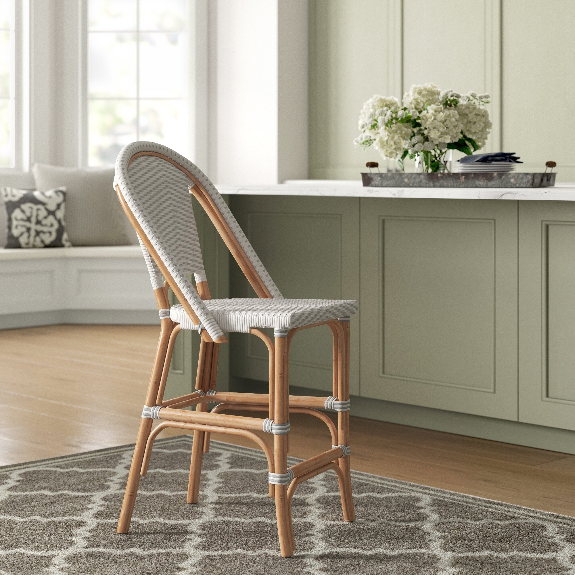 Avignon Paris Rattan Bistro Counter Stool
