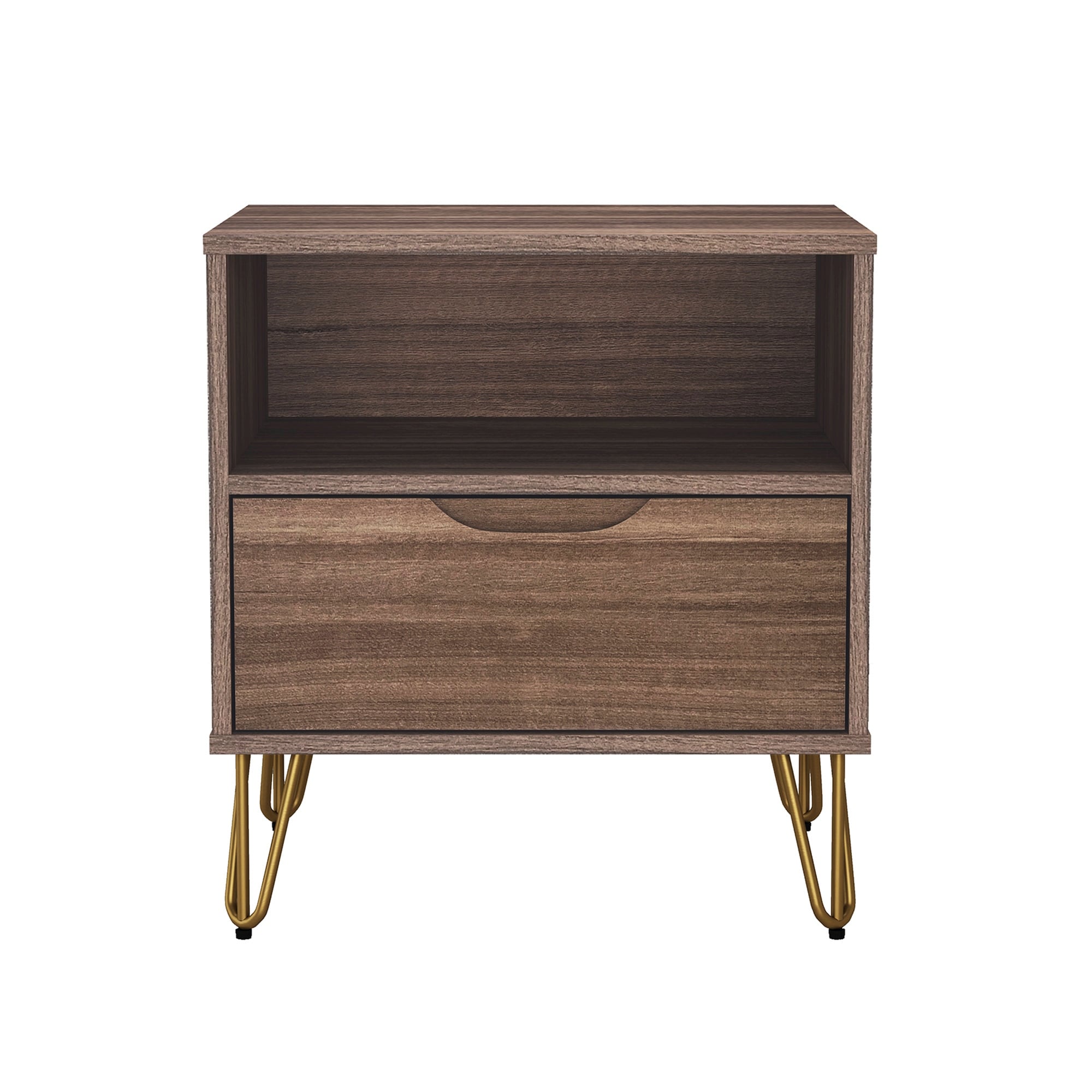 Avira 20 Inch Mid Century 1 Drawer Nightstand