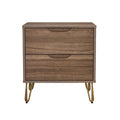 Avira 20 Inch Mid Century 2 Drawer Nightstand
