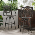 Avon Cast Aluminum Copper Outdoor Bar Stool Set Of 2 By Christopher Knight Home