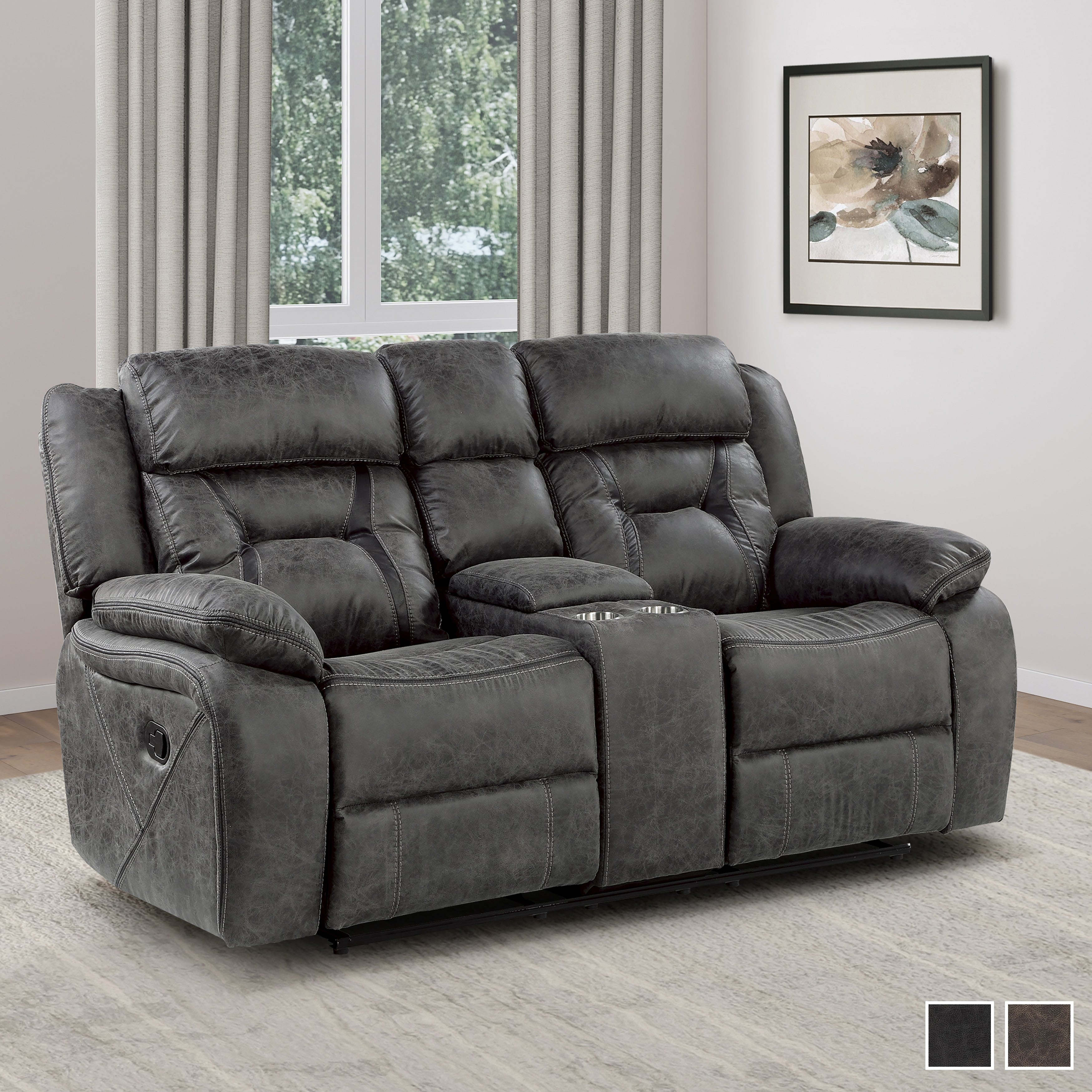 Avondale Double Reclining Love Seat With Center Console