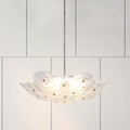 Avril 29 Inch 6 Light Forged Bronze Chandelier With Clear Starburst Glass Shade L 29.25 X W 29.25 X H 6.75 X M H 63.5
