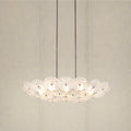 Avril 42 Inch 8 Light Forged Bronze Chandelier With Clear Starburst Glass Shade L 42 X W 29.75 X H 6.75 X M H 63.25