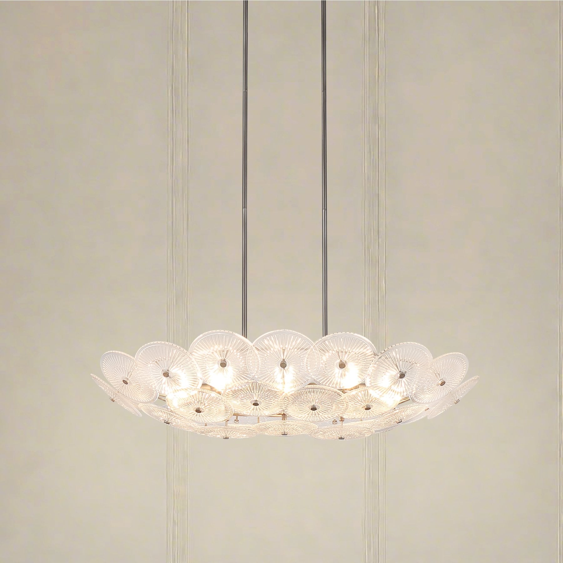 Avril 42 Inch 8 Light Forged Bronze Chandelier With Clear Starburst Glass Shade L 42 X W 29.75 X H 6.75 X M H 63.25