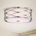 Awont 3 Light Chrome Wave Flush Mount Lamp