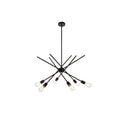 Axel 6 Light Pendant In Black 32 Inch
