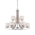 Axel 9 Light Chandelier Satin