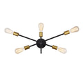 Axel Collection Wall Sconce D24.7 H9.9 Lt 5 Black And Brass Finish