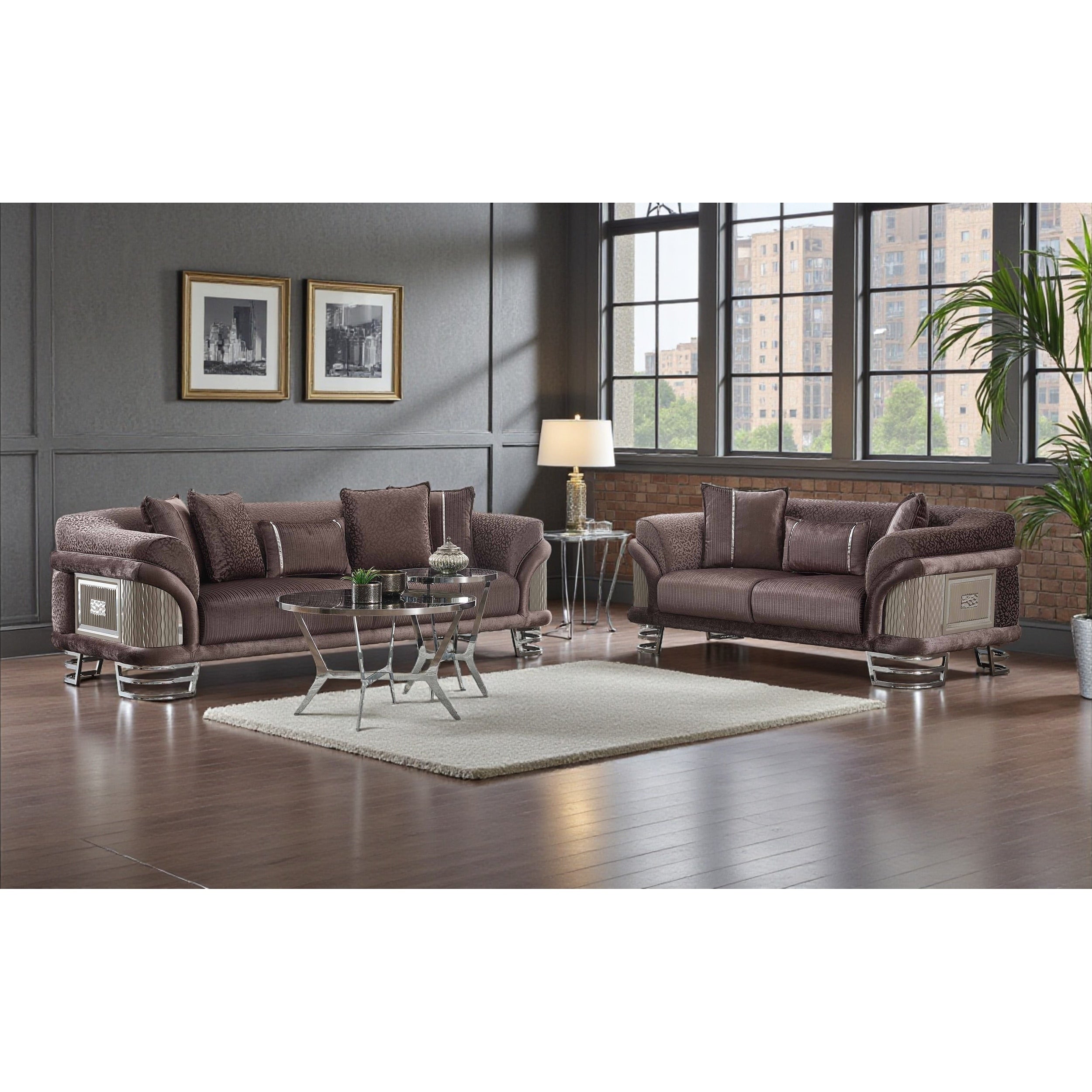 Axiom 2 Pieces Living Room Sets 1 Sofa 1 Loveseat