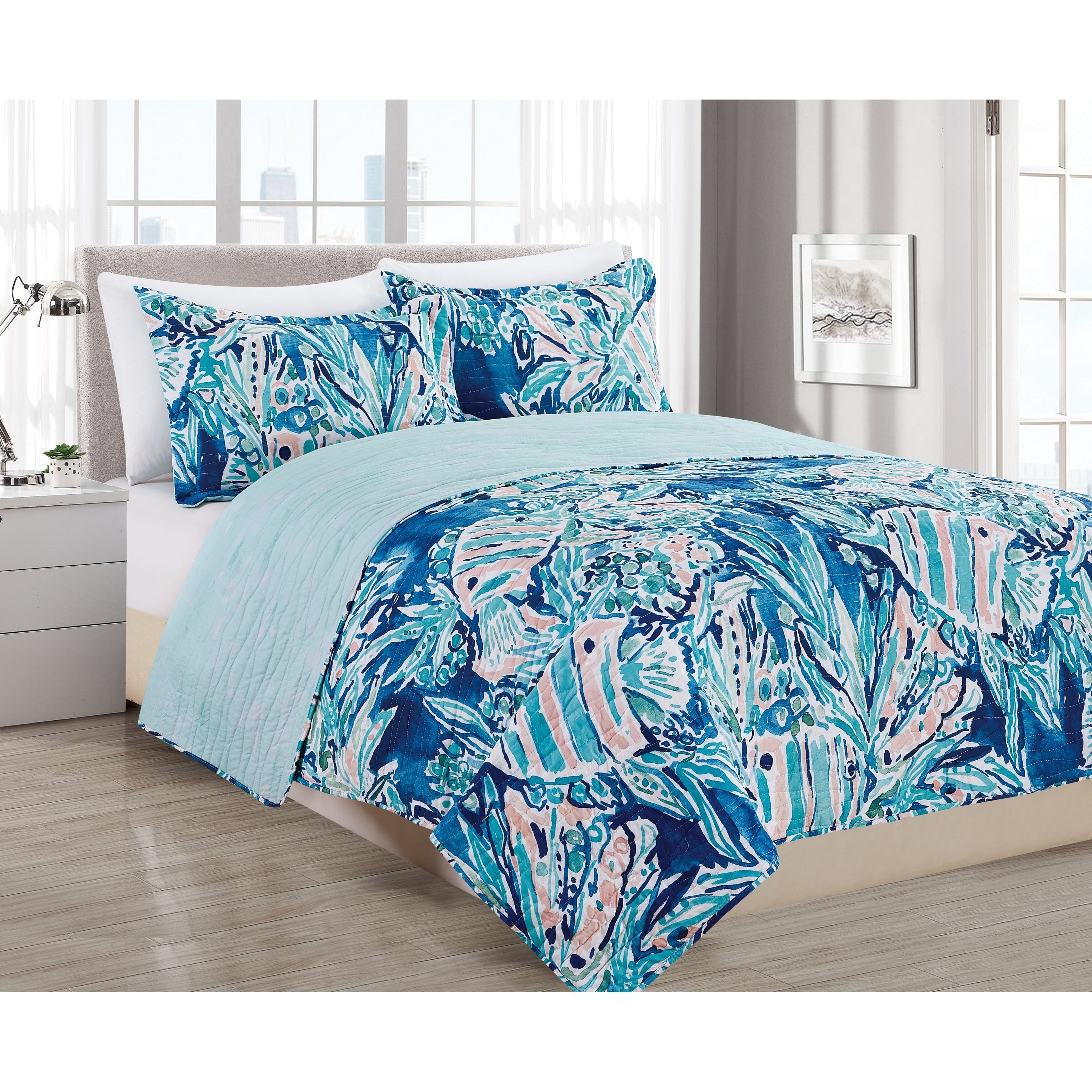 Barbarian By Barbra Ignatiev Digital Printed Here Fishie 2 3Pc Quilt Set