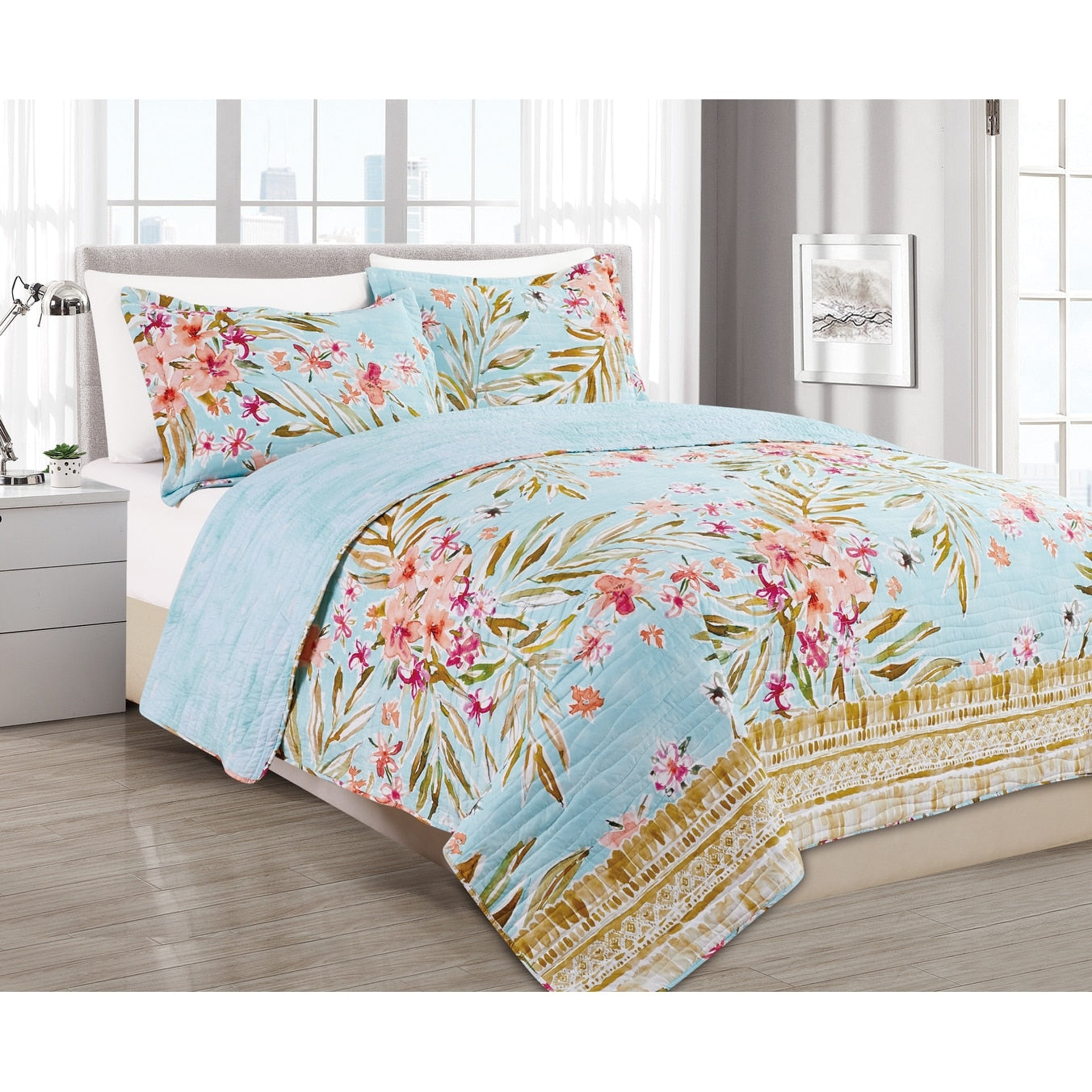 Barbarian By Barbra Ignatiev Digital Printed Nuevo Vallarta 2 3Pc Quilt Set