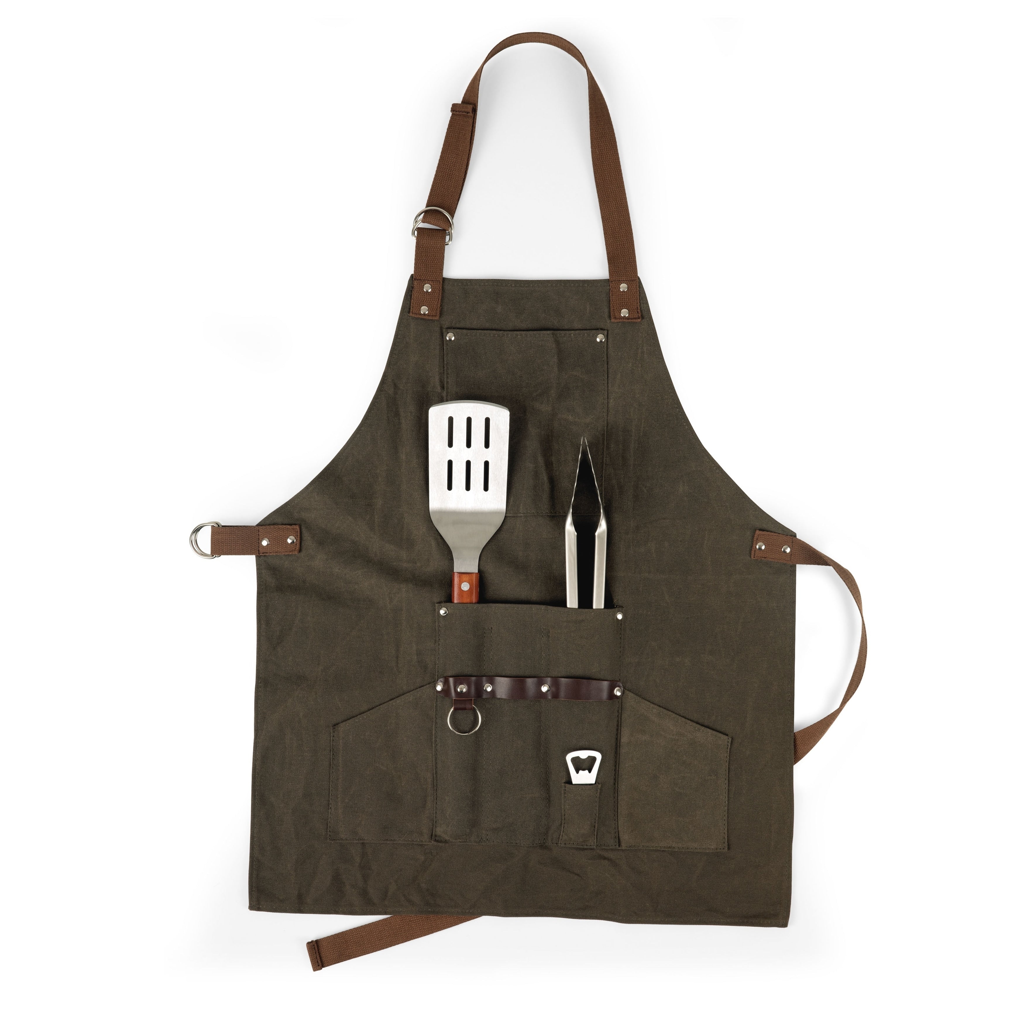 Bbq Apron With Tools Bottle Opener