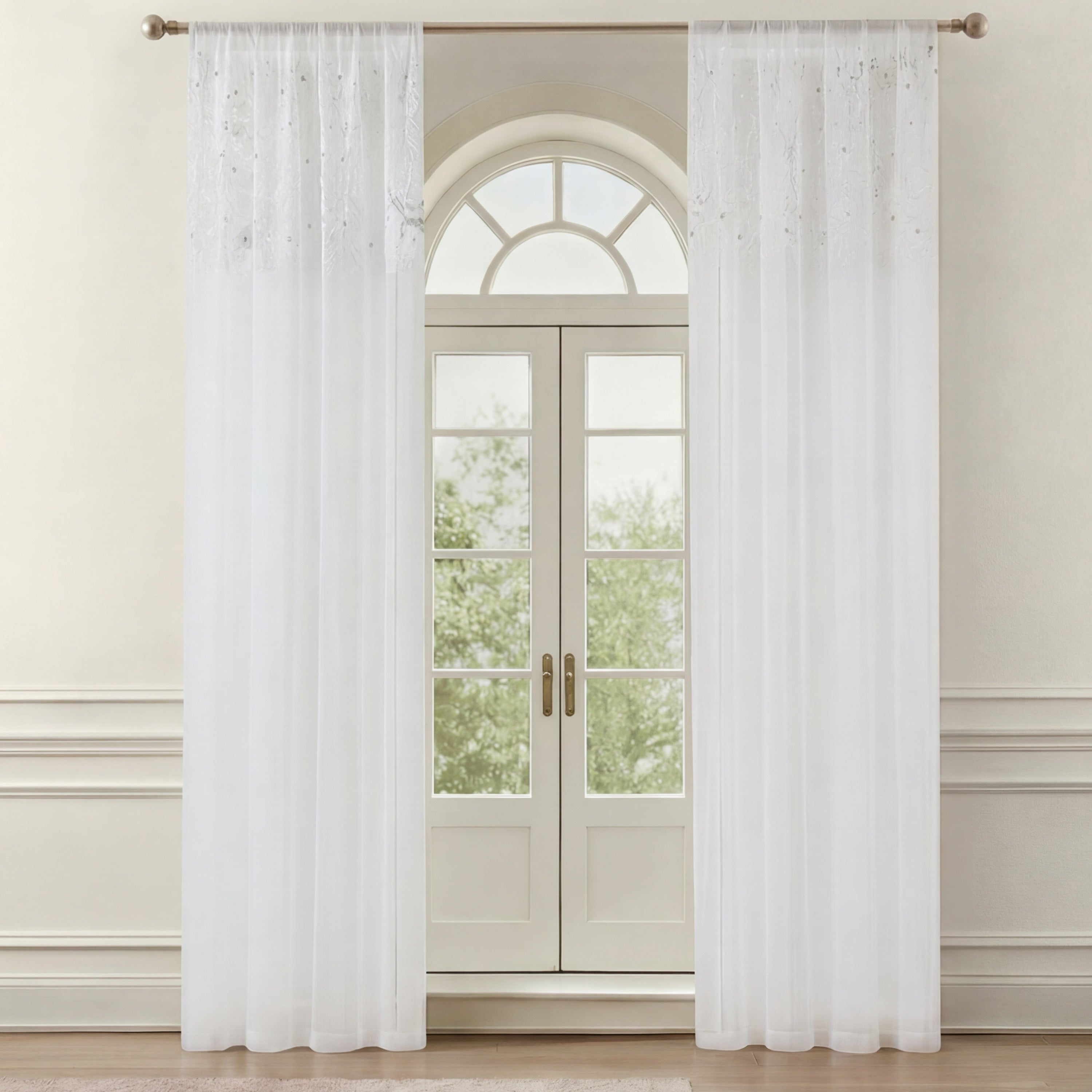 Bcbgmaxazria Zinnia Sheer Window Curtains 37 X 84