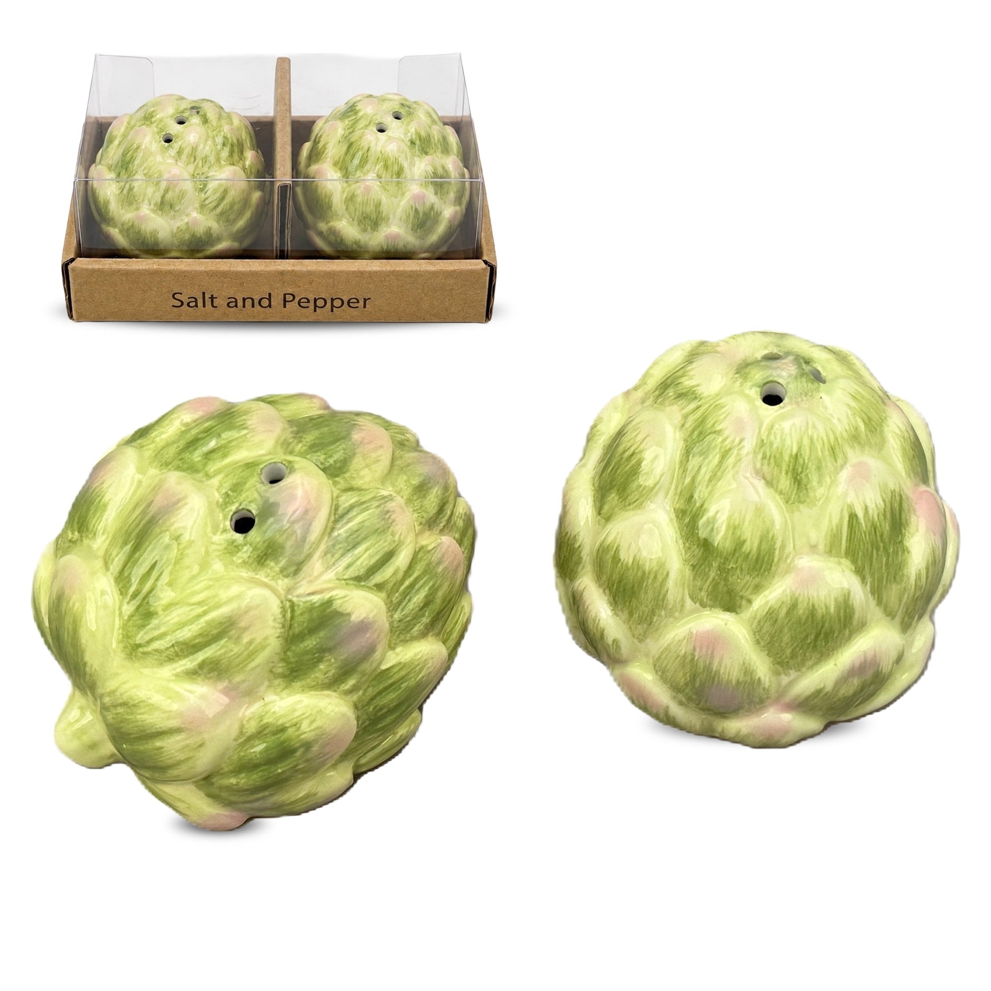 Bia Vegetable Salt Pepper Shaker Set Ceramic Glossy