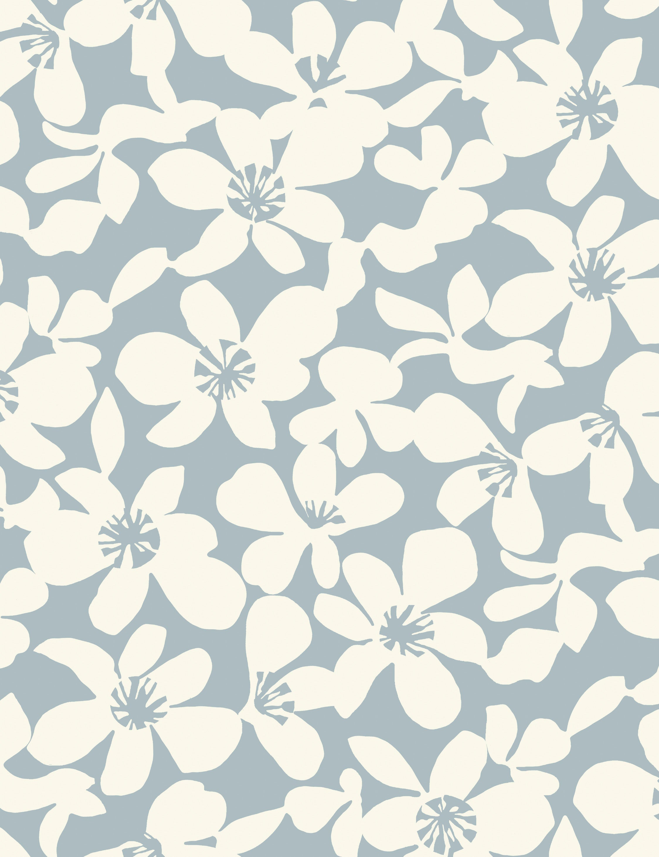 Tilly Wallpaper, Blue,