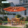 Sonkuki Outdoor 10Ft Led Patio Umbrella For Garden