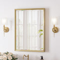 Bonosuki Easy Install Bathroom Mirror Tempered Glass Wall Mirror