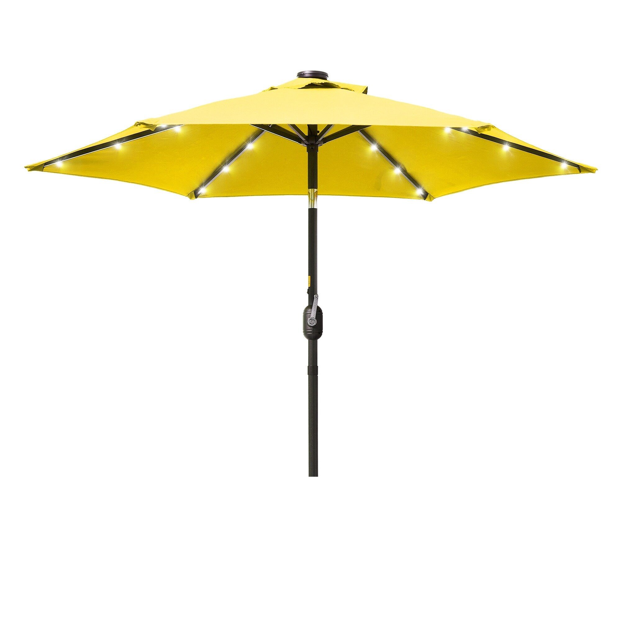 Bonosuki Solar Led Patio Umbrella With Metal Frame For Modern Patio Living