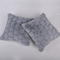 Boon Honeycomb Faux Fur Decorative Throw Pillow Cover Set Of 2