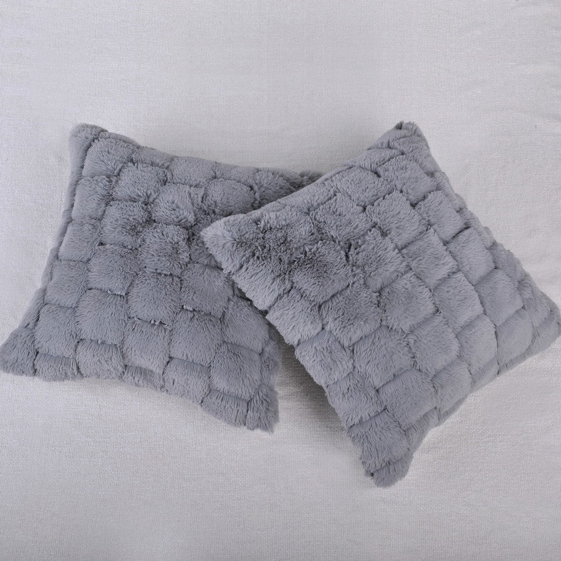 Boon Honeycomb Faux Fur Decorative Throw Pillow Cover Set Of 2