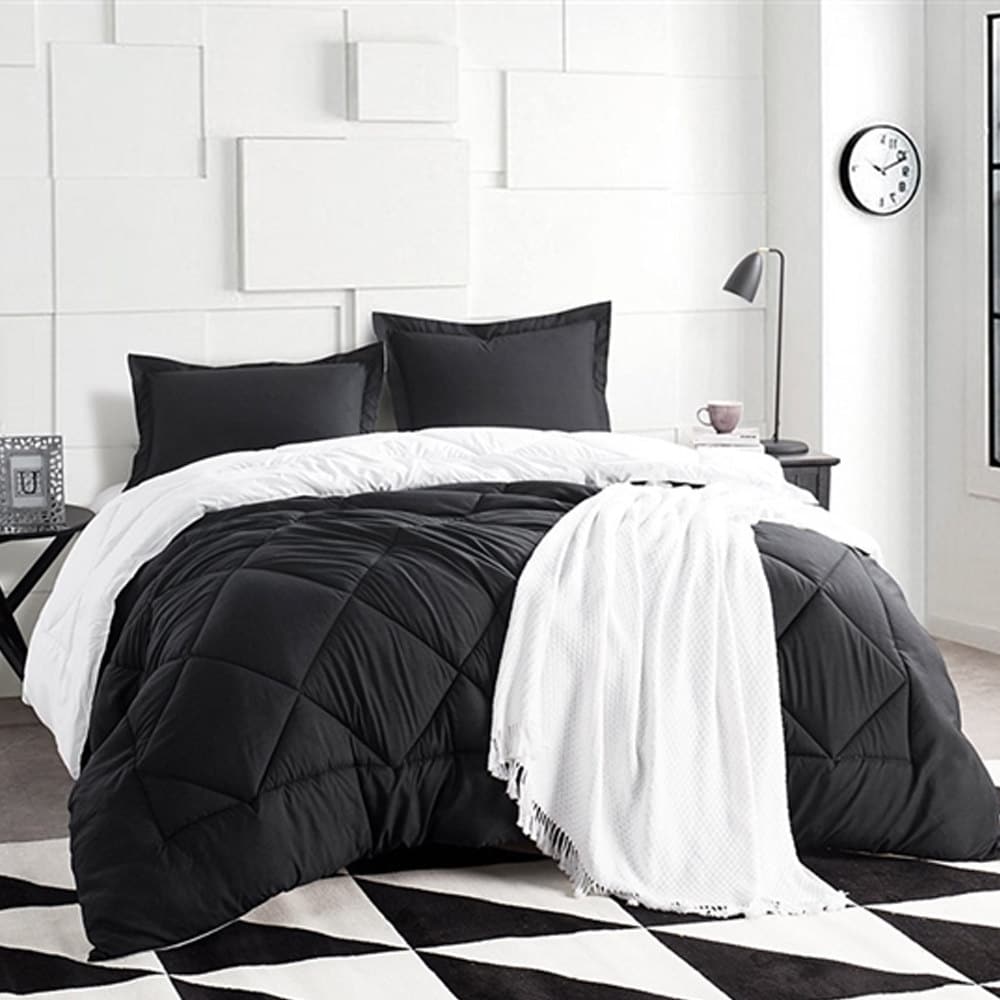 Byb Black White Reversible Comforter Shams Not Included