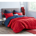 Byb Cherry Red Nightfall Navy Reversible Comforter Oversized Bedding