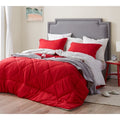 Byb Cherry Red Silver Birch Reversible Comforter Oversized Bedding