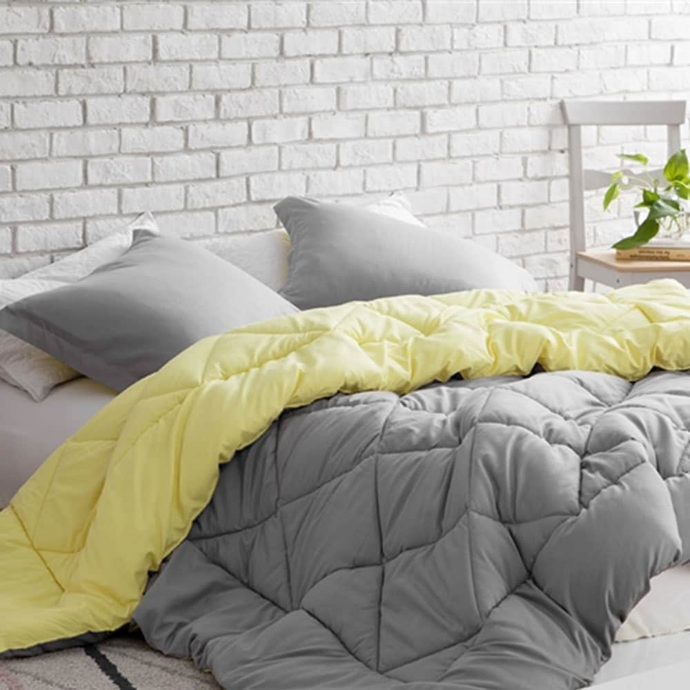 Byb Limelight Yellow Alloy Reversible Comforter