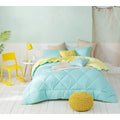Byb Yucca Limelight Yellow Reversible Comforter Oversized Bedding