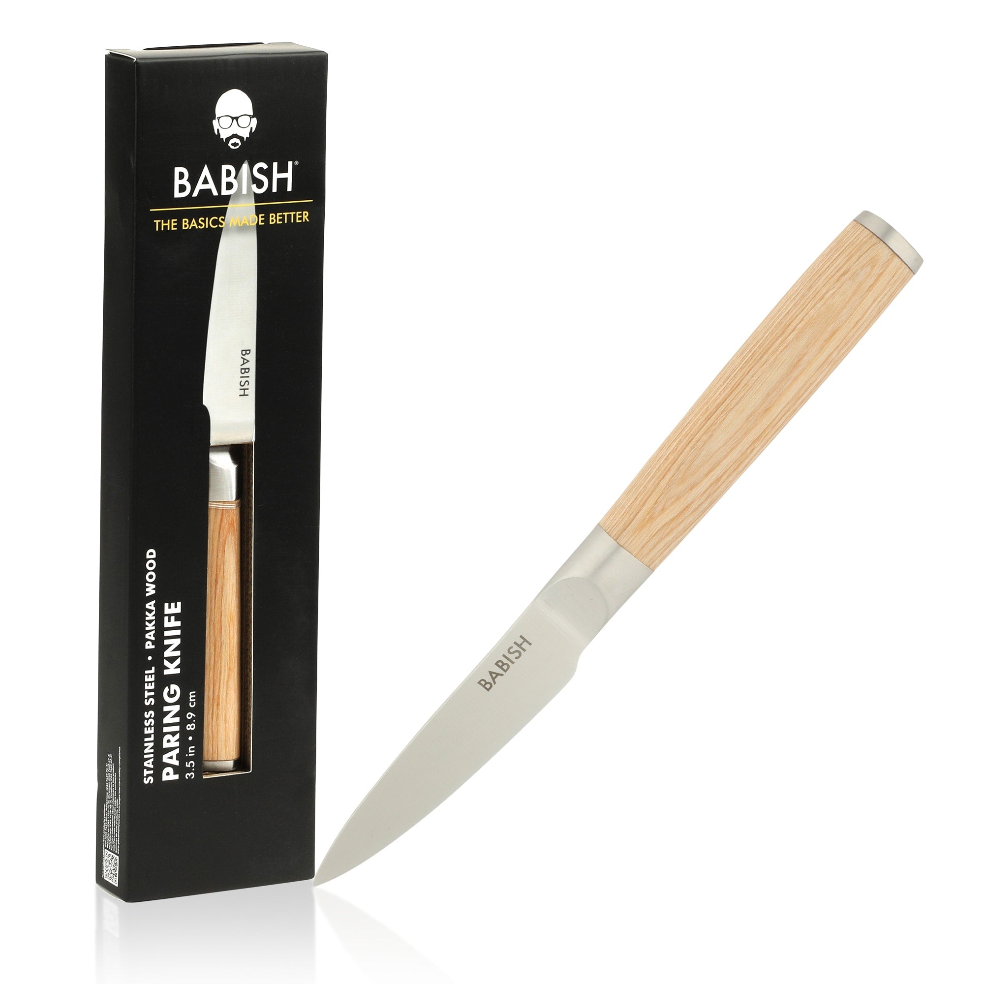 Babish 1.4116 German 3.5 Inch Stainless Steel Paring Knife Kitchen Knife For Peeling Trimming Prep Work