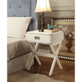 Square End Table White