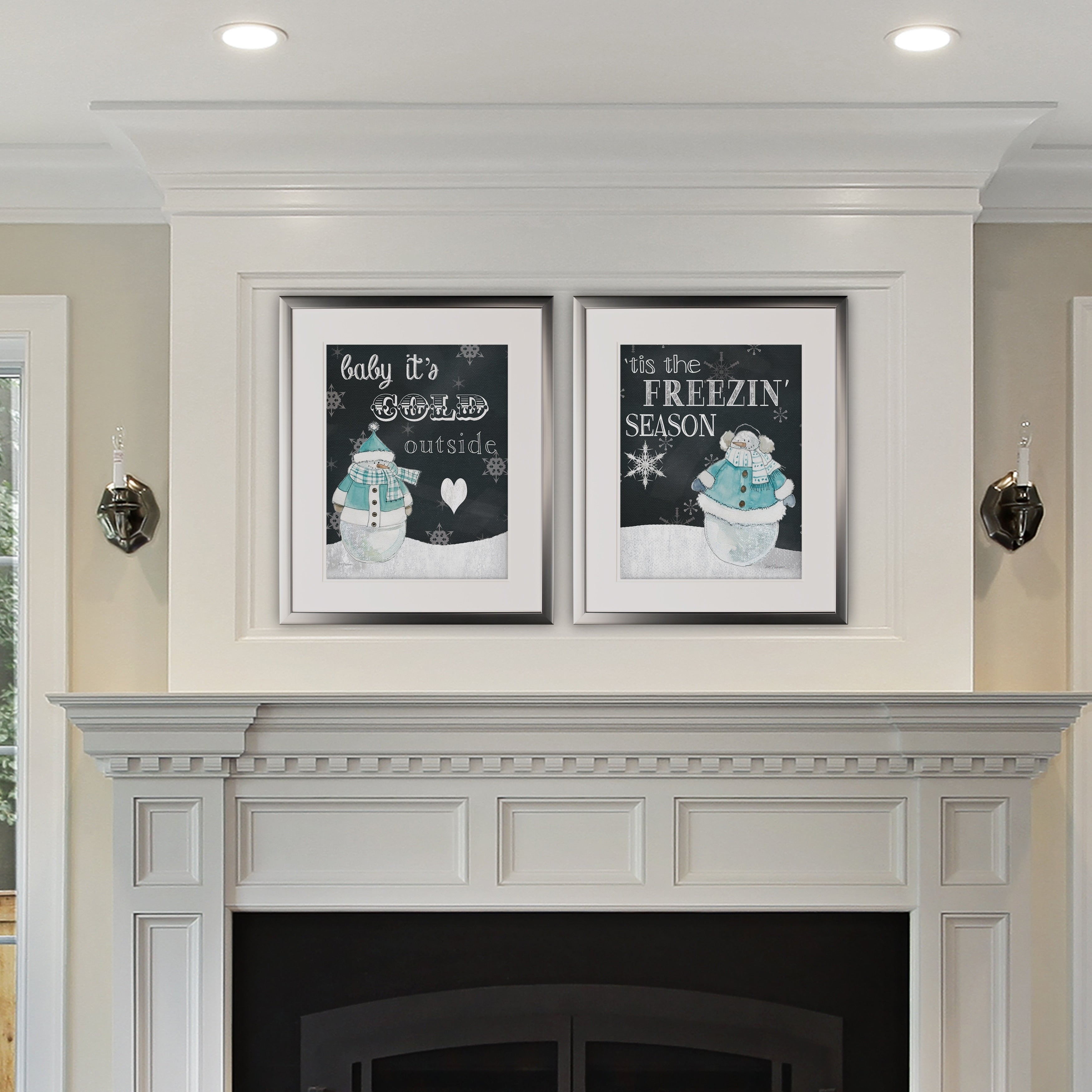 Baby Its Cold Outside 2 Piece Set Silver Frame