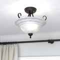 Vaxcel Babylon 14 Semi Flush Mount Dual Mount Oil Burnished Bronze