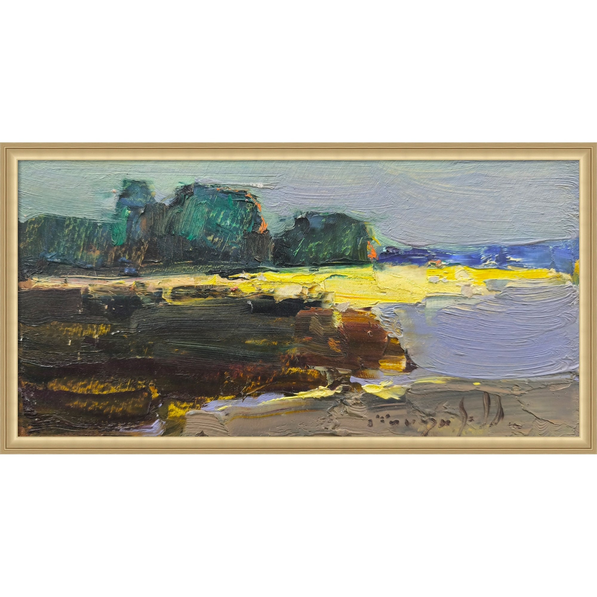 Backwater By Alexander Shandor Framed Mounted Canvas Wall Art Print
