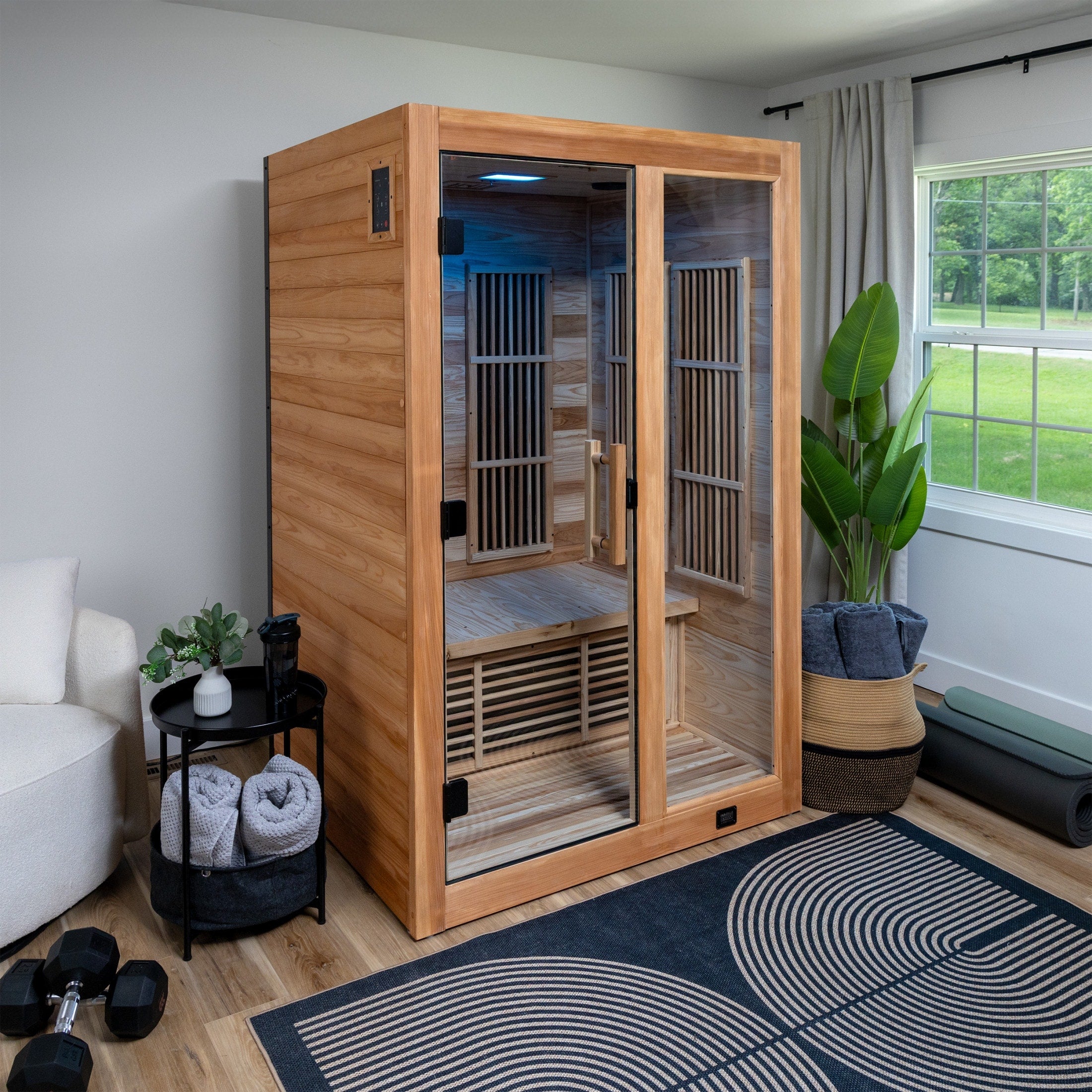 Backyard Discovery Rylan 2 Person Infrared Sauna Red Light Therapy